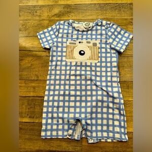 The Smocked Bear Camera Applique Romper
